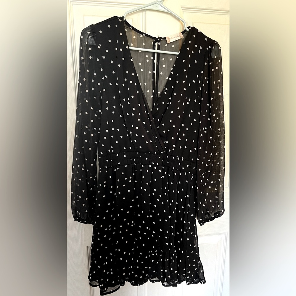 Altar’d State Black and White Polka Dot Dress